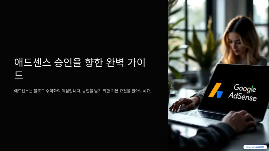 애드센스 승인 가이드