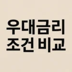 주택담보대출 우대금리 완벽정리